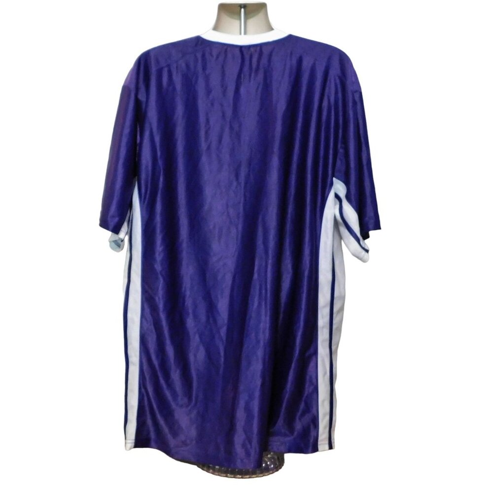 Badger Sportswear Jersey Mens XL Purple White V-Neck Athletic Polyester - Picture 4 of 5